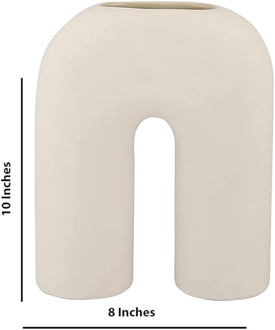 Nordic Arc Vase - White Matt