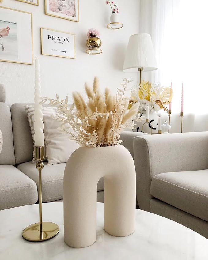 Nordic Arc Vase - White Matt
