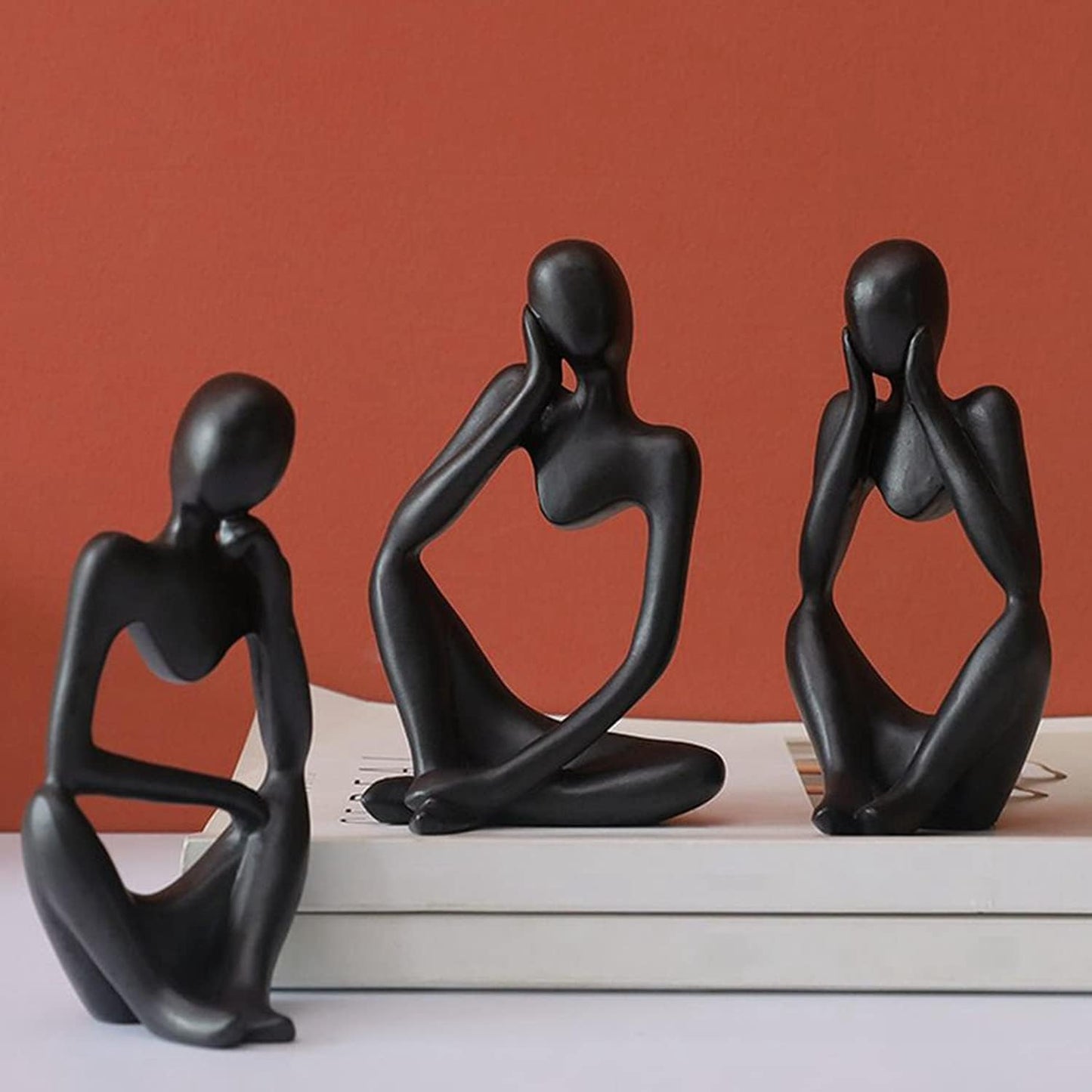 3PCS Thinker Statue