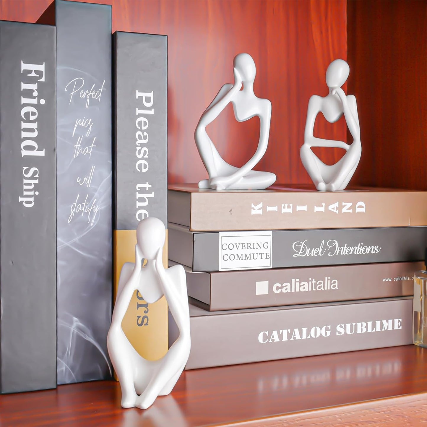 3PCS Thinker Statue
