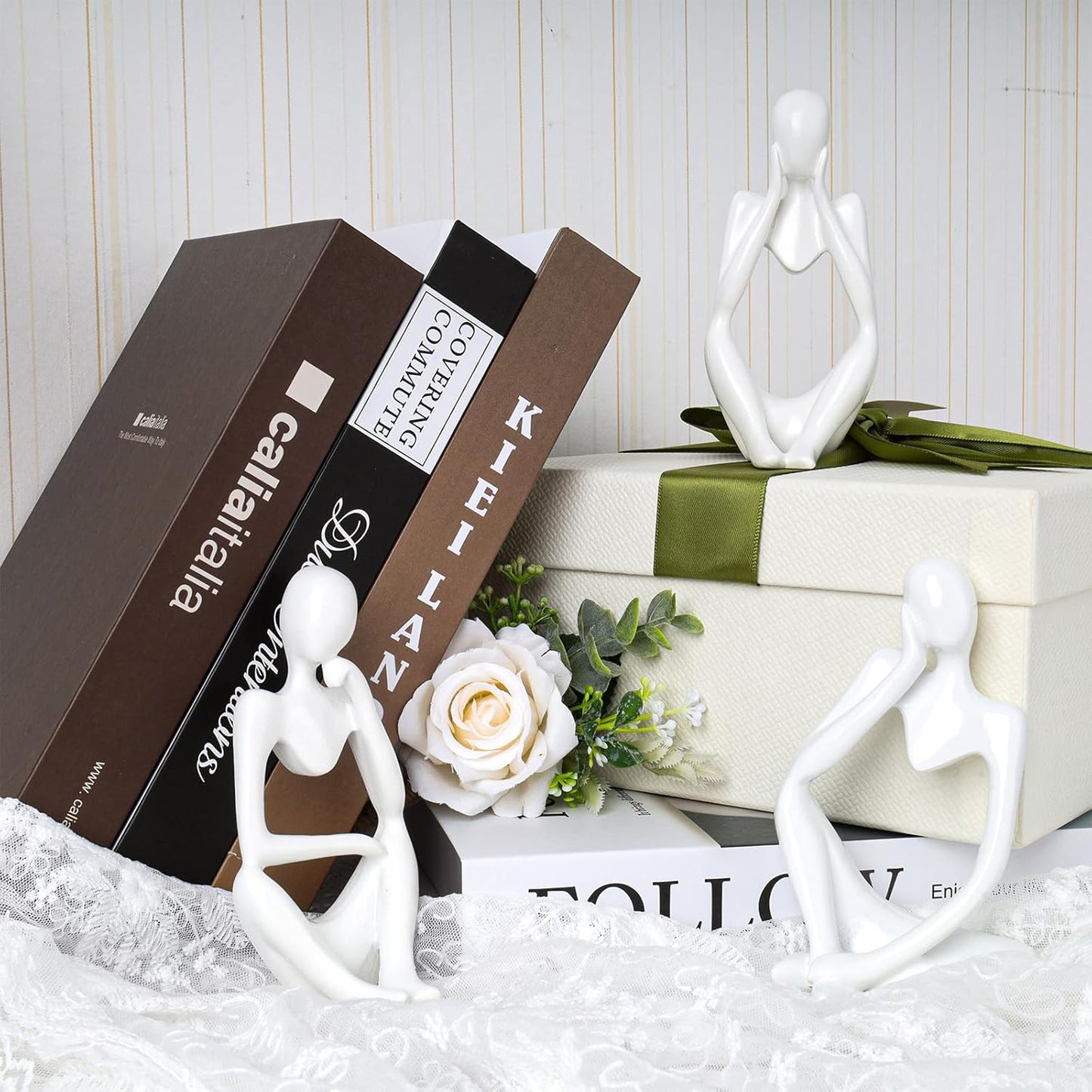 3PCS Thinker Statue