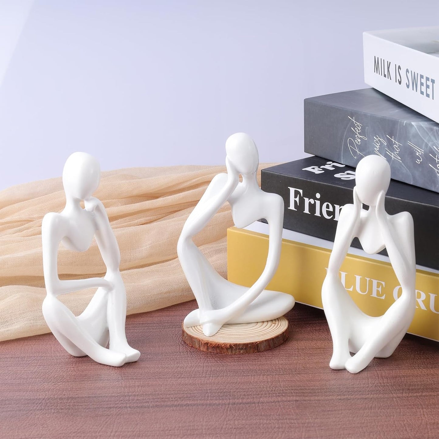 3PCS Thinker Statue