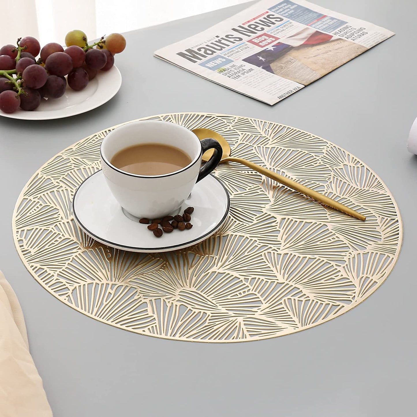Gold shell Placemats set of 6pcs