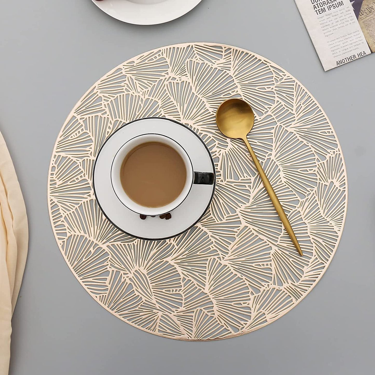 Gold shell Placemats set of 6pcs