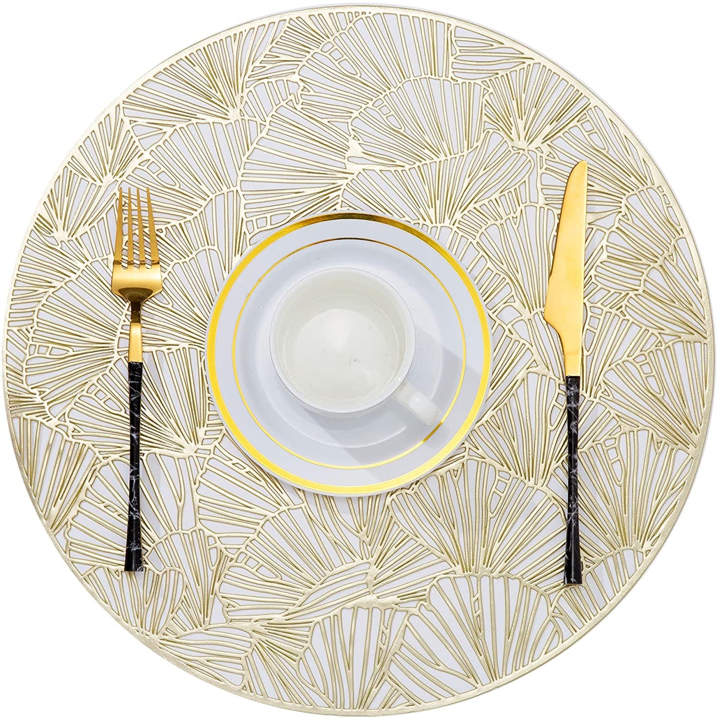 Gold shell Placemats set of 6pcs