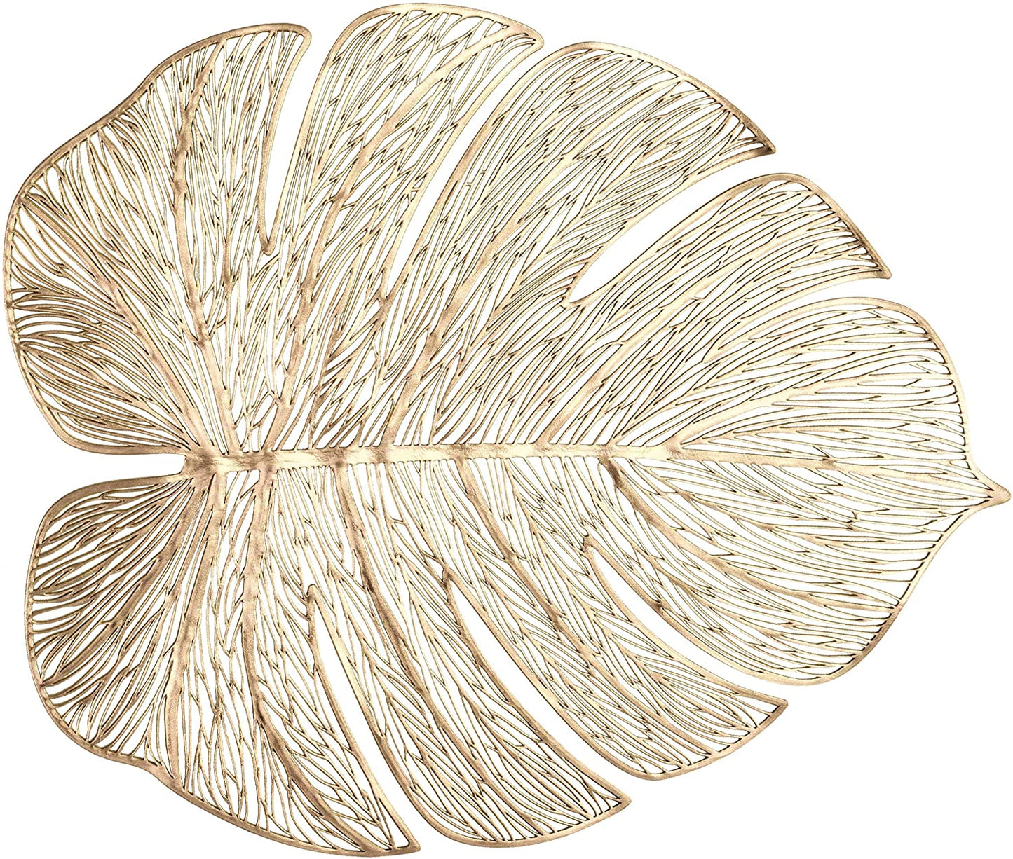 Palm leaves Gold decor Placemats Set of 6, 15X12 inches - Heat proof and Washable Tablemats