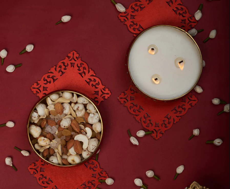 Brass Auspicious Bowl Candle