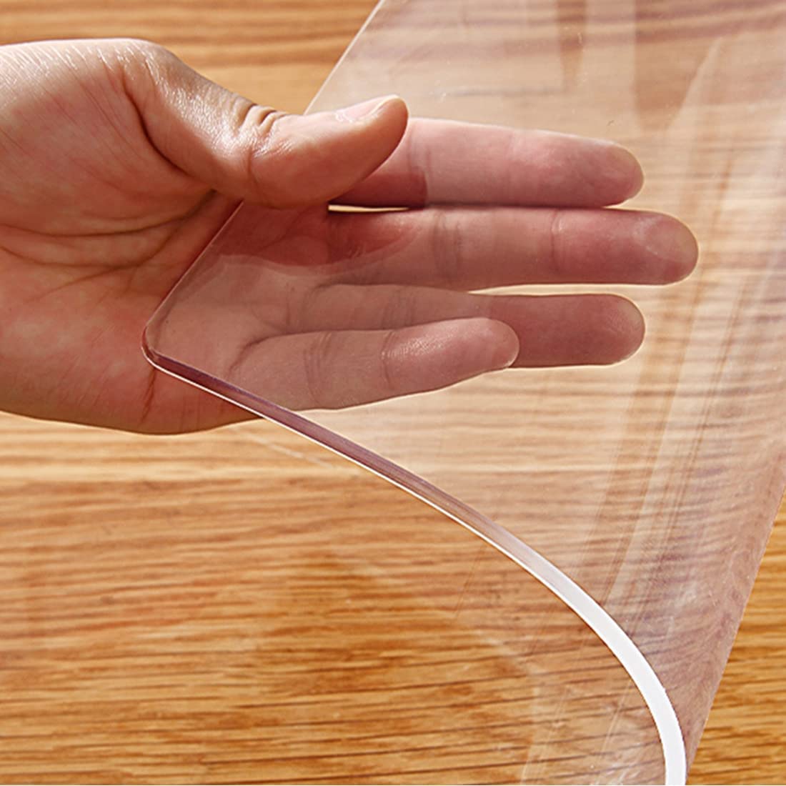 AGEE HOME DECOR Transparent Plastic Table cover
