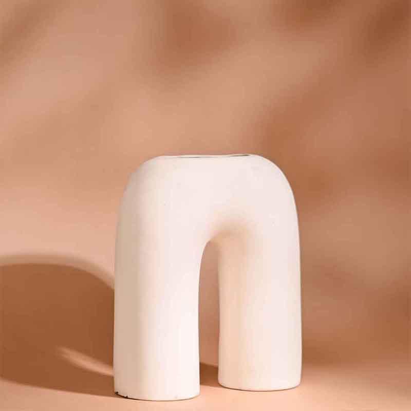 Nordic Arc Vase - White Matt