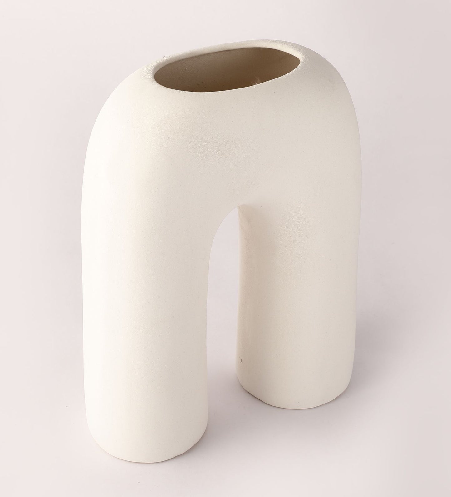 Nordic Arc Vase - White Matt