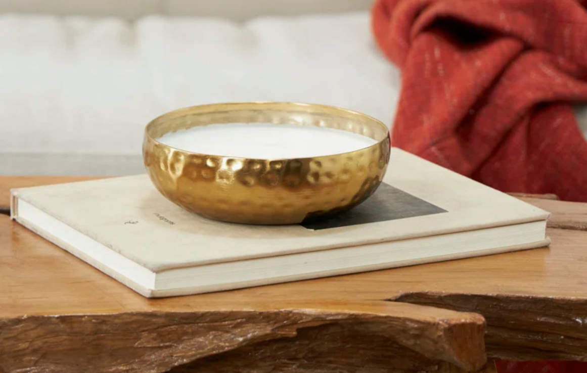Brass Auspicious Bowl Candle
