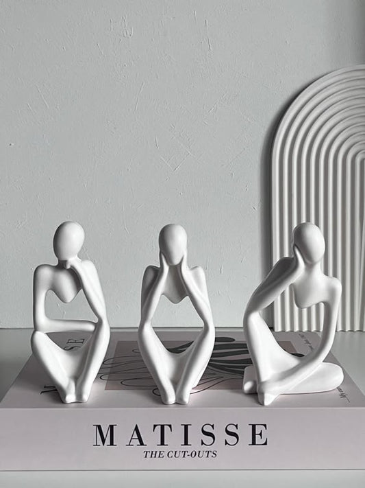 3PCS Thinker Statue