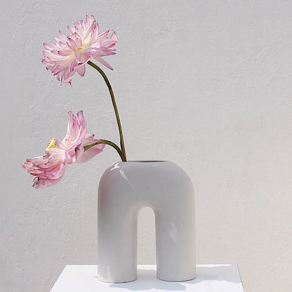 Nordic Arc Vase - White Matt