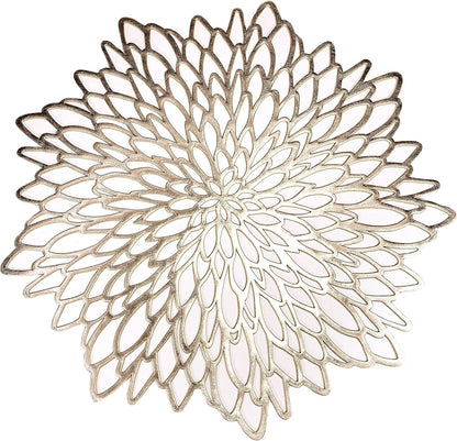 Golden SnowFlake Placemats | Washable Heat Resistant
