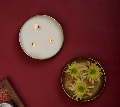 Brass Glow Candle – 3-Wick Hand-Poured Candle