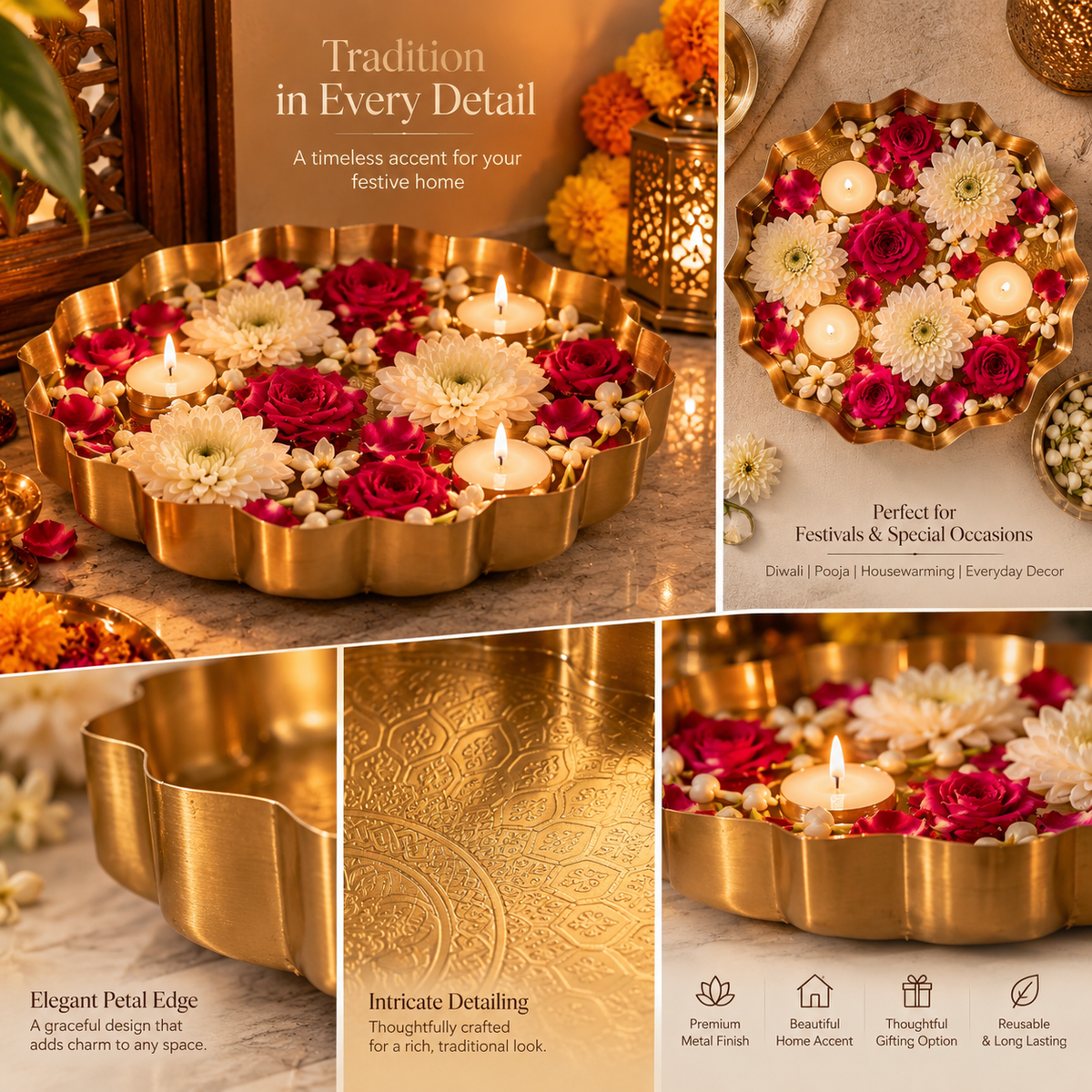 Maharani Urli Bowl, 9 inches