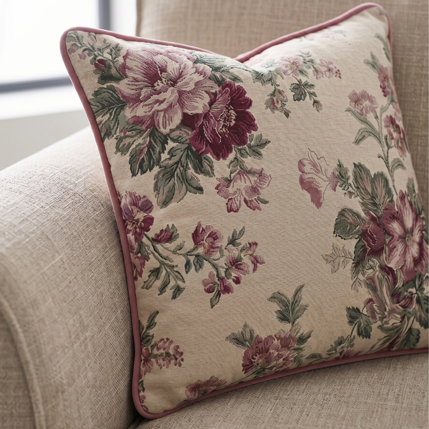 Floral Cotton Cushion Cover | Premium 100% Cotton | Cushion Charm