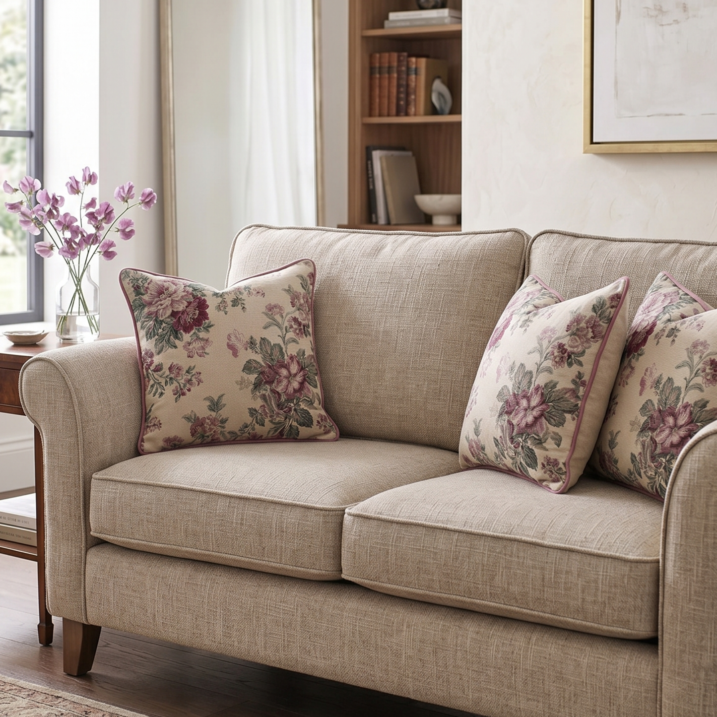 Floral Cotton Cushion Cover | Premium 100% Cotton | Cushion Charm