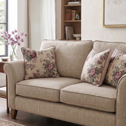 Floral Cotton Cushion Cover | Premium 100% Cotton | Cushion Charm