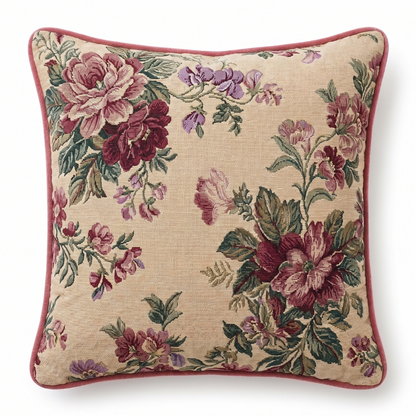 Floral Cotton Cushion Cover | Premium 100% Cotton | Cushion Charm