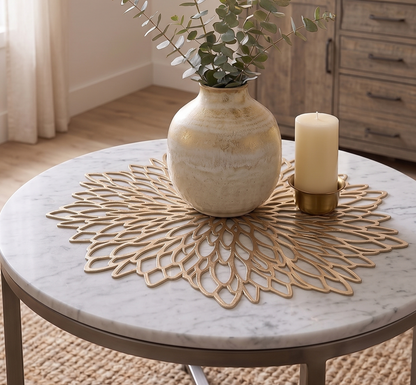 Golden SnowFlake Placemats | Washable Heat Resistant