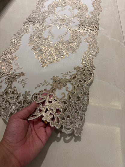 Noor Floral PVC Table Runner – Elegant Festive Decor for Every Home