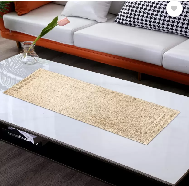 Rectangular Mesh Golden Table Runner for coffee table, side table heatproof and washable 14X36 inches