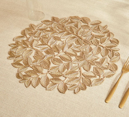Gold cut Round placemats set of 6 pcs