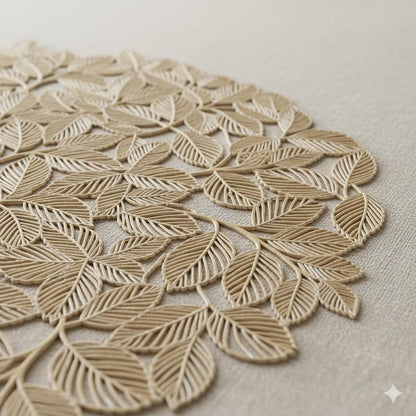 Gold cut Round placemats set of 6 pcs