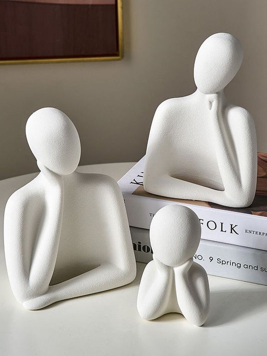 Togetherness Trio: Family Bond Sculpture (Set of 3)